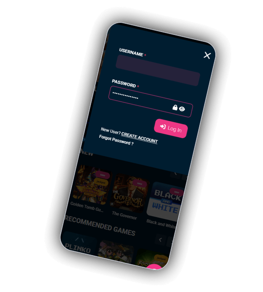 Sweetsino account login screen used to reach the cashier drawer.